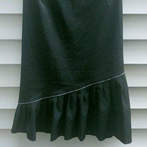 Black skirt with ruffle at bottom